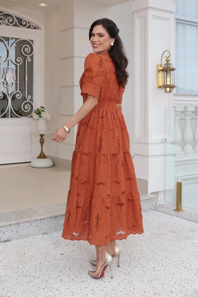 Vestido Emily Diverse em lese 100% algodão bordado - P ao G2 - Imagem 11