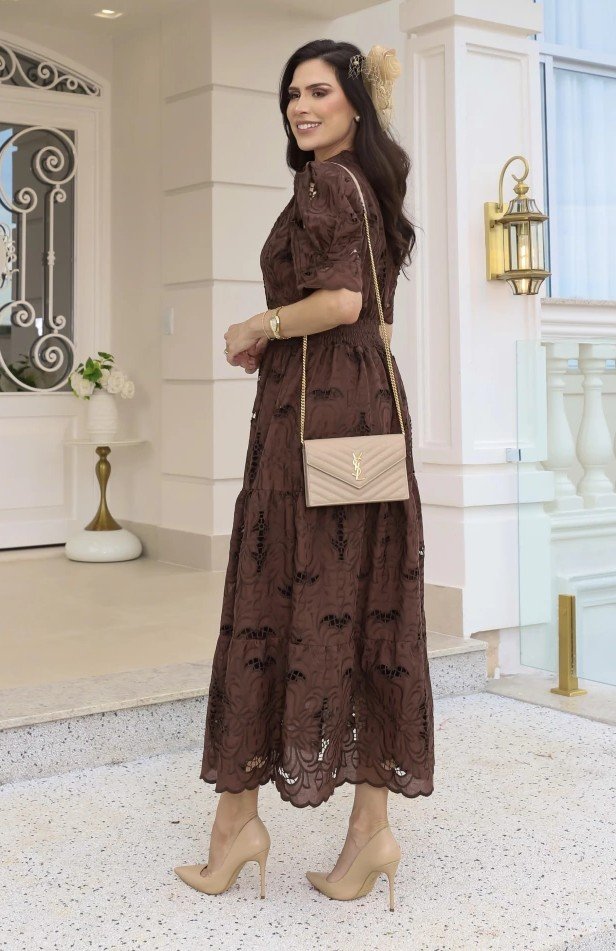 Vestido Emily Diverse em lese 100% algodão bordado - P ao G2 - Imagem 9