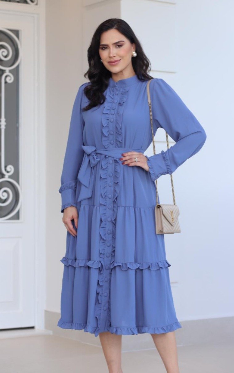 Vestido Amanda em crepe seda, forrado - Imagem 3