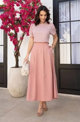Conjunto premium com saia e blusa