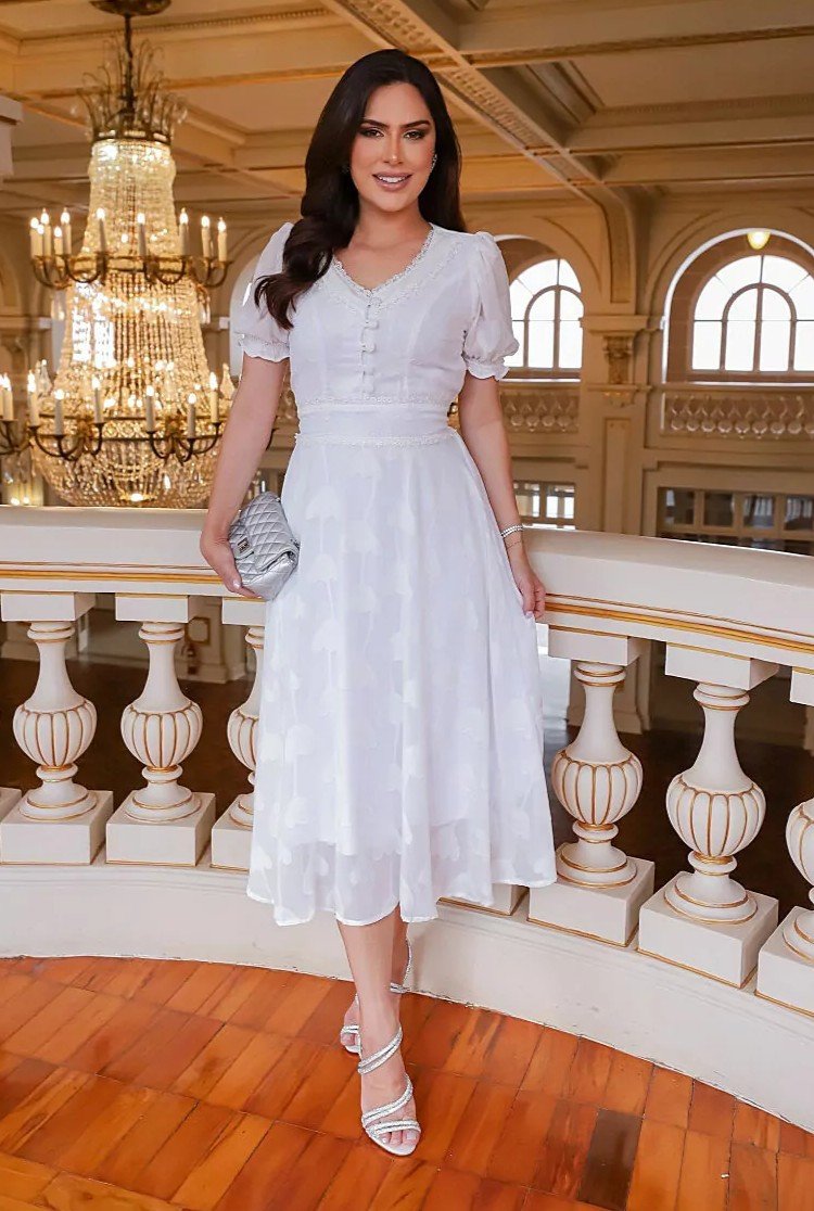 Vestido Milly em chiffon premium, forrado - Imagem 3